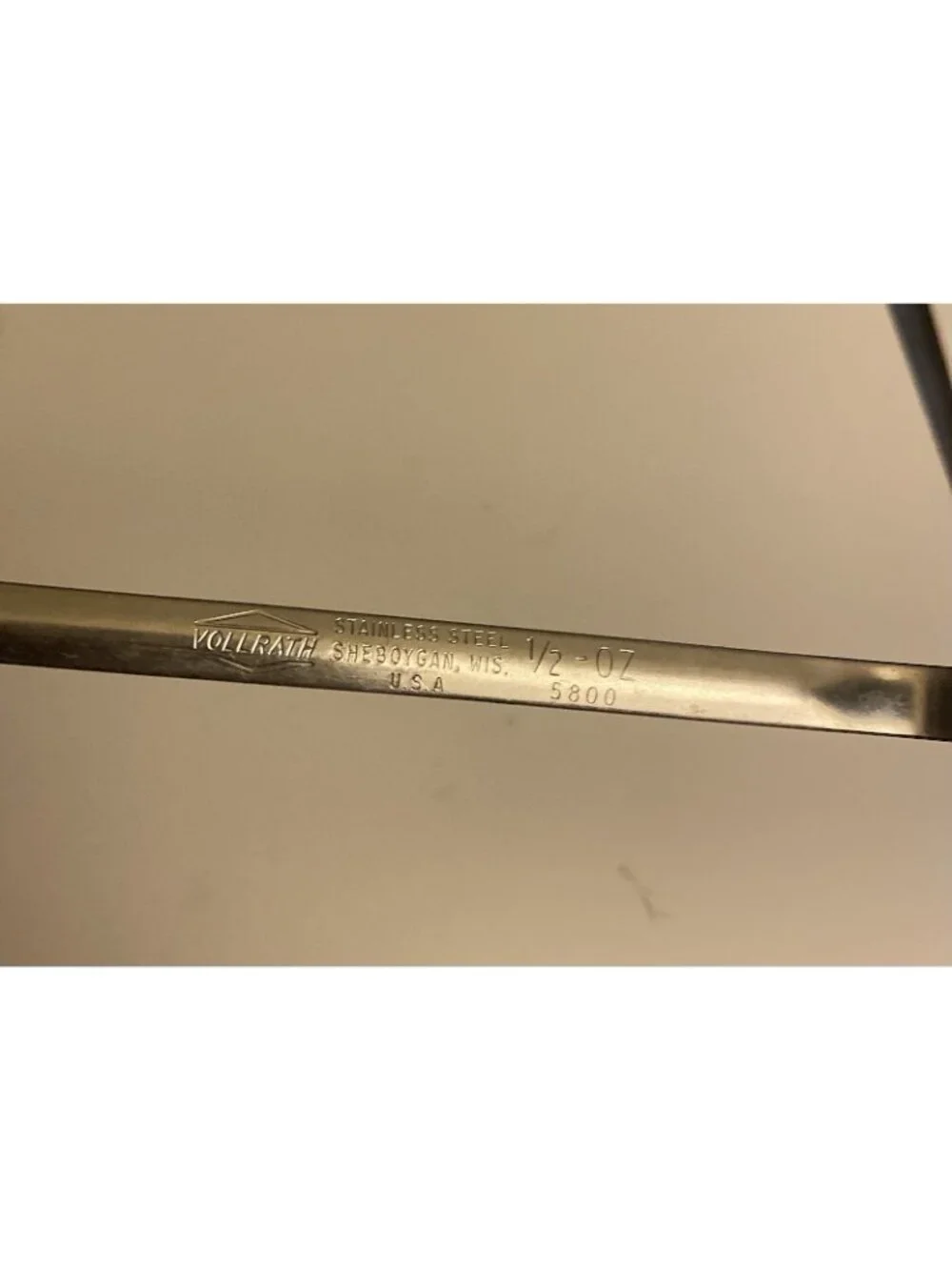 Vtg Vollrath Sauce Ladle Stainless Steel 1/2 Oz Kitchen Hooked 5800 Sauces Soup